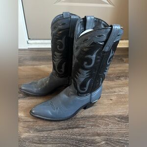 Abilene Boot Co Hand Stitched Blue Black Women’s Western Cowboy Boots 8